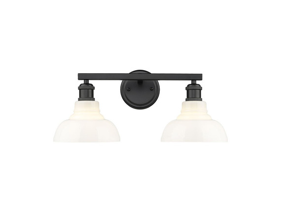 Bathroom Fixtures Two Lights by Golden ( 62 | 0305-BA2 BLK-VMG Carver ) 