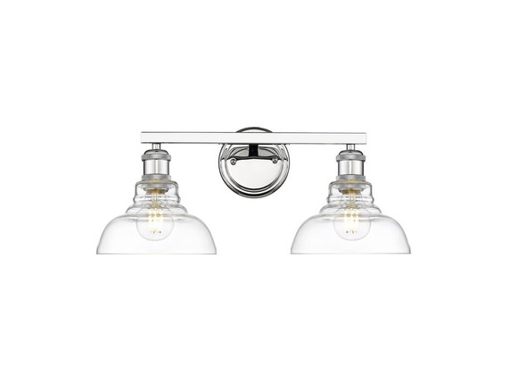 Bathroom Fixtures Two Lights by Golden ( 62 | 0305-BA2 CH-CLR Carver ) 