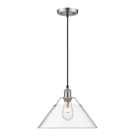 Pendants Glass Down by Golden ( 62 | 3306-L PW-CLR Orwell ) 