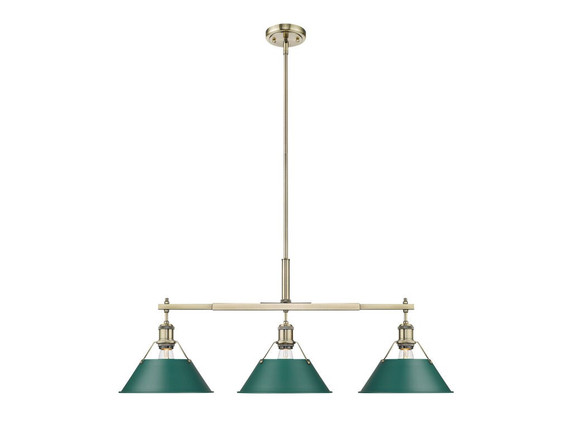 Linear/Island 3 Light Bar by Golden ( 62 | 3306-LP AB-GN Orwell ) 
