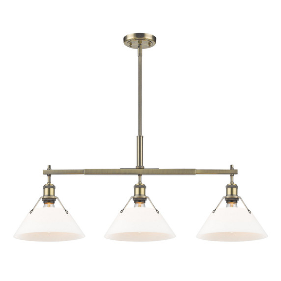Linear/Island 3 Light Bar by Golden ( 62 | 3306-LP AB-OP Orwell ) 