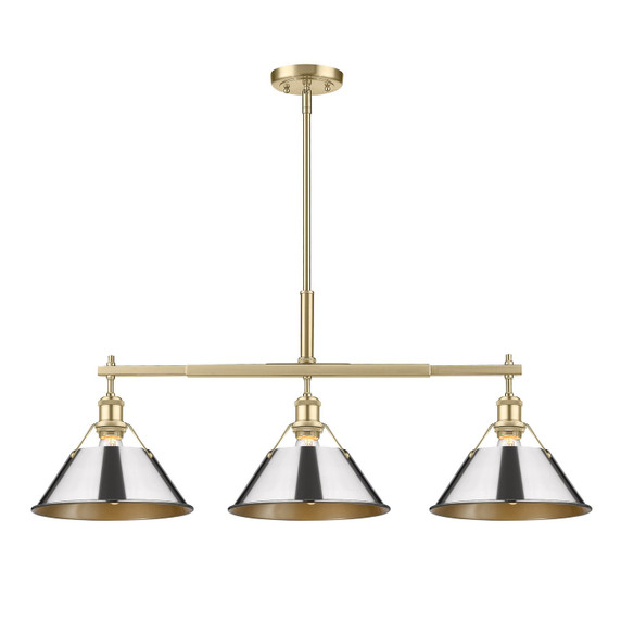 Linear/Island 3 Light Bar by Golden ( 62 | 3306-LP BCB-CH Orwell ) 