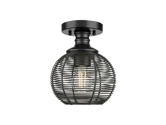 Semi-Flush Mts. Other by Golden ( 62 | 6802-SF BLK Calypso ) 