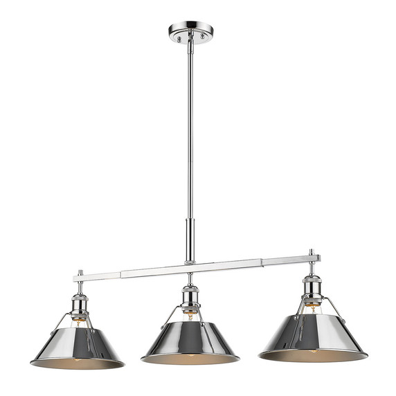 Linear/Island 3 Light Bar by Golden ( 62 | 3306-LP CH-CH Orwell ) 