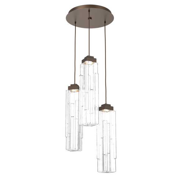 Mini Pendants 3 Light Cluster by Hammerton Studio ( 404 | CHB0056-03-FB-LC-C01-L1 Ledgestone ) 