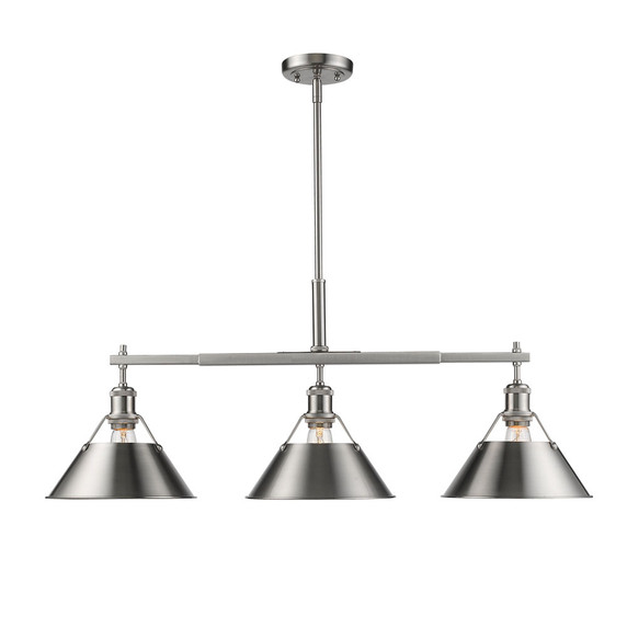 Linear/Island 3 Light Bar by Golden ( 62 | 3306-LP PW-PW Orwell ) 