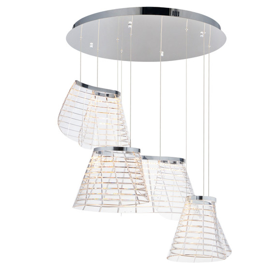 Mid. Chandeliers Multi-Port/Cascade by ET2 ( 86 | E24816-82PC Tartan ) 