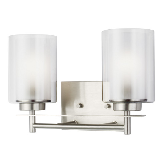 Bathroom Fixtures Two Lights by Generation Lighting ( 1 | 4437302EN3-962 Elmwood Park ) 