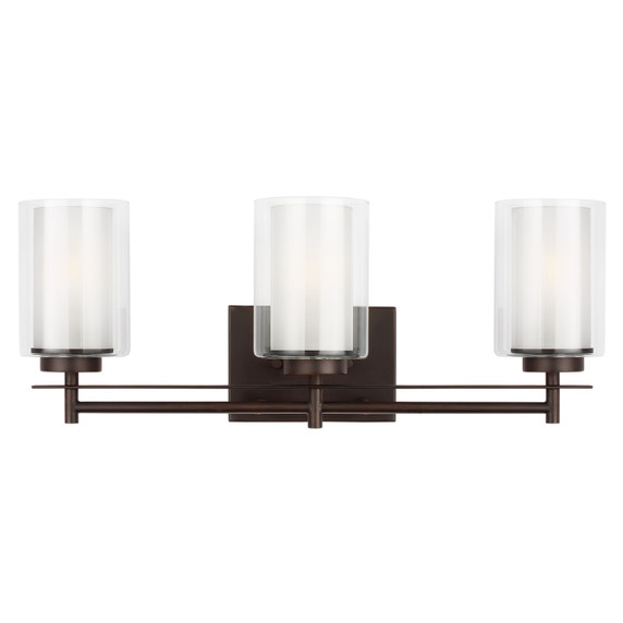 Bathroom Fixtures Three Lights by Generation Lighting ( 1 | 4437303EN3-710 Elmwood Park ) 
