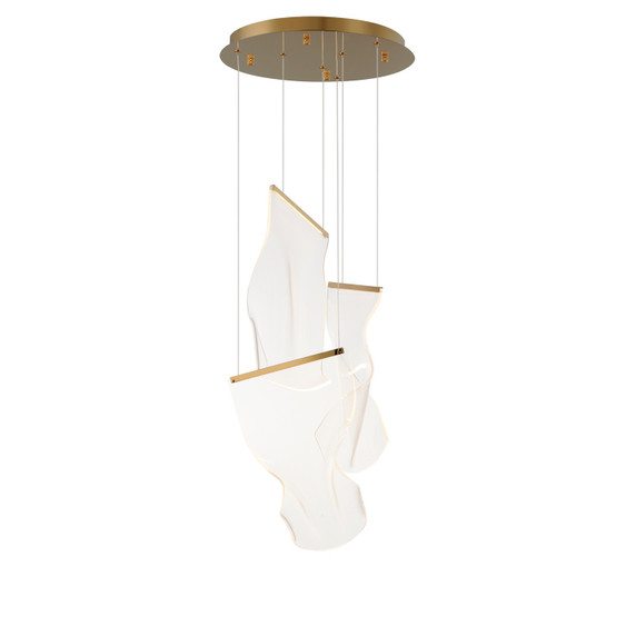 Mini Chandeliers Multi-Port/Cascade by ET2 ( 86 | E24874-133FG Rinkle ) 