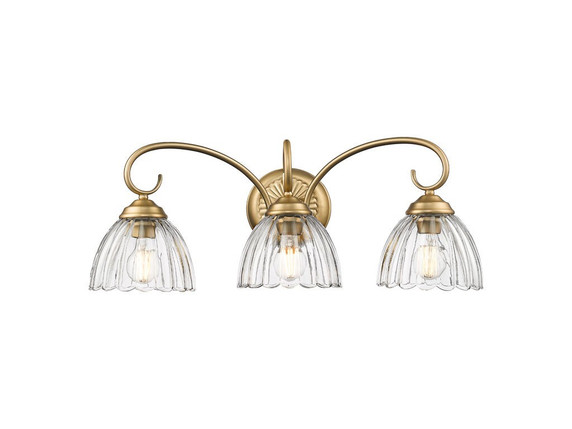 Bathroom Fixtures Three Lights by Golden ( 62 | 6952-BA3 BCB-CLR Audra ) 