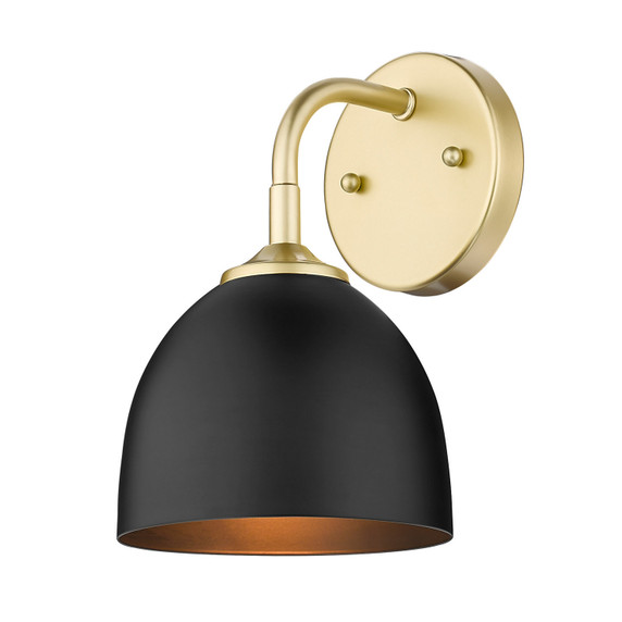 Sconces Directional/Cylinder by Golden ( 62 | 6956-1W OG-BLK Zoey ) 