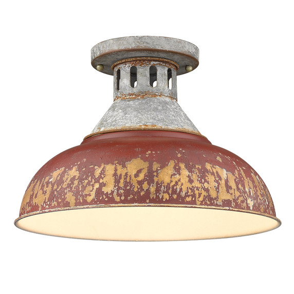 Semi-Flush Mts. Glass Down by Golden ( 62 | 0865-SF AGV-RED Kinsley ) 