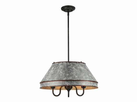 Mid. Chandeliers Metal Shade by Golden ( 62 | 0877-3P ABI-GV Jasper ) 