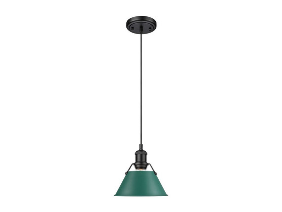Mini Pendants Metal Shade by Golden ( 62 | 3306-S BLK-GN Orwell ) 