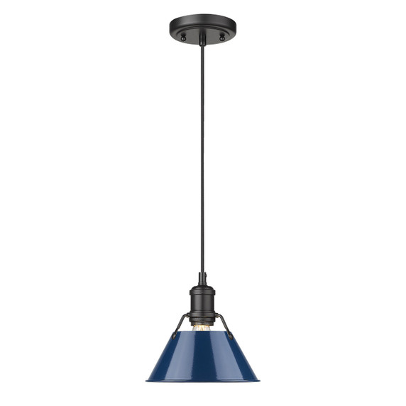 Mini Pendants Metal Shade by Golden ( 62 | 3306-S BLK-NVY Orwell ) 