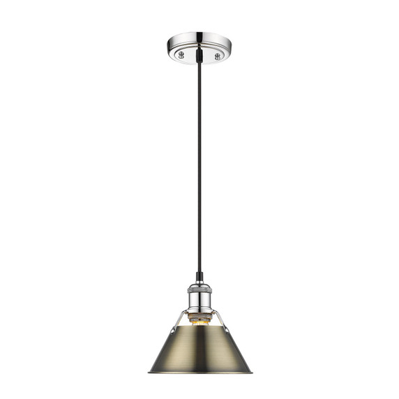 Mini Pendants Metal Shade by Golden ( 62 | 3306-S CH-AB Orwell ) 