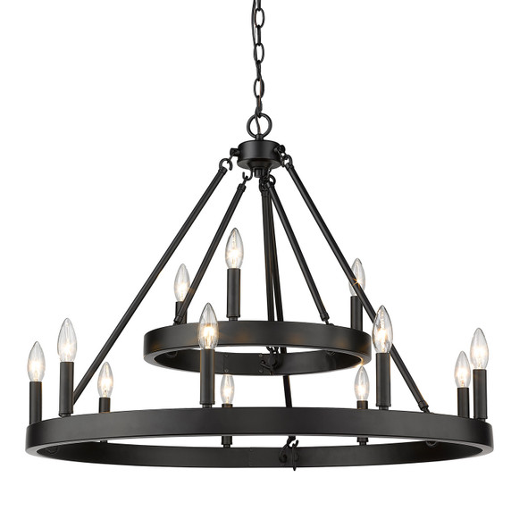 Mid. Chandeliers Candle by Golden ( 62 | 1017-39 BLK Alastair ) 