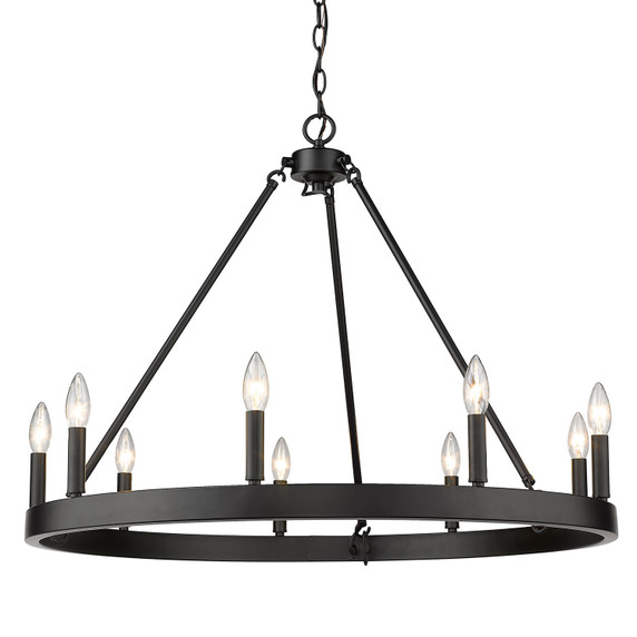 Mid. Chandeliers Candle by Golden ( 62 | 1017-9 BLK Alastair ) 