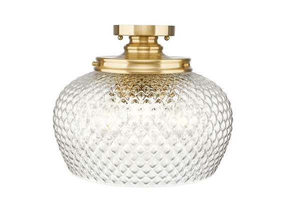 Semi-Flush Mts. Glass Down by Golden ( 62 | 1088-3SF MBG-CLR Adeline ) 