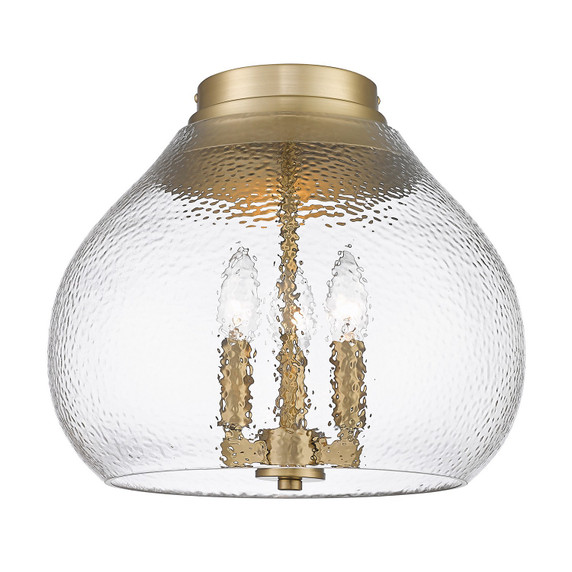 Flush Mounts Glass Down by Golden ( 62 | 1094-3FM BCB-HCG Ariella ) 