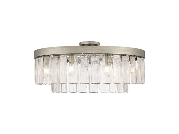 Semi-Flush Mts. Empire/Basket by Golden ( 62 | 1768-9SF PS-HWG Ciara ) 