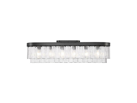 Semi-Flush Mts. Empire/Basket by Golden ( 62 | 1768-FM42 BLK-HWG Ciara ) 