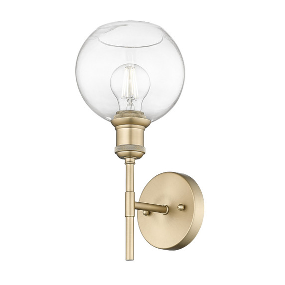 Sconces Single Glass by Golden ( 62 | 1945-1W BCB-GLOBE-CLR Axel ) 