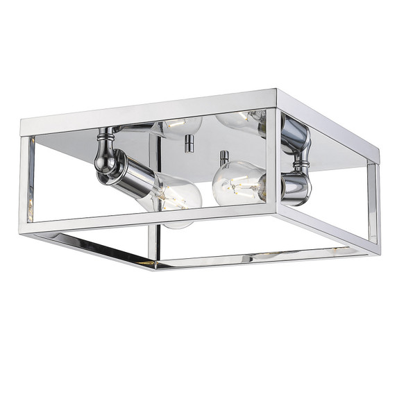 Flush Mounts Cage Style by Golden ( 62 | 2072-FM CH Wesson ) 