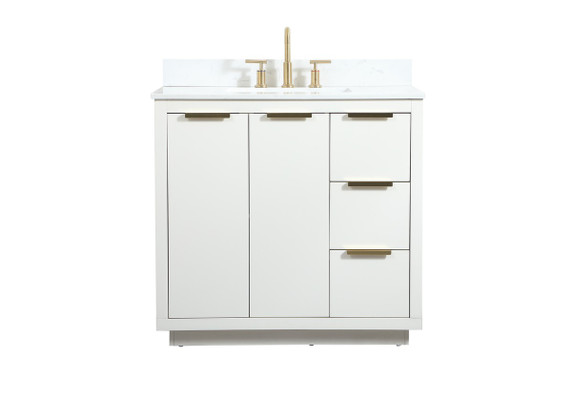 Plumbing Bath Chests/Vanities by Elegant Lighting ( 173 | VF19436WH-BS Blake ) 