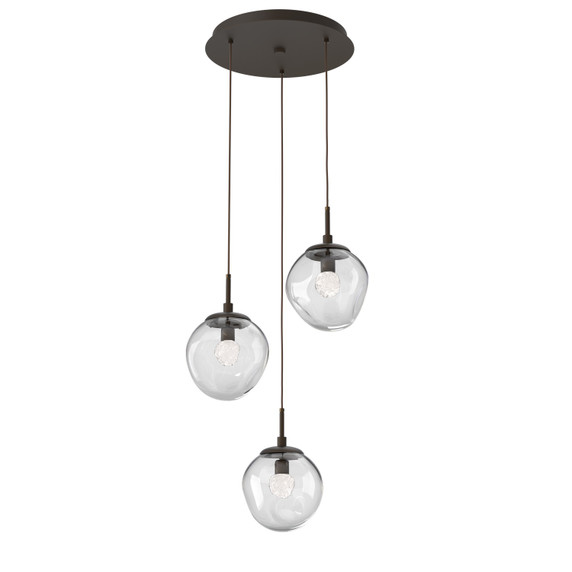 Mini Pendants 3 Light Cluster by Hammerton Studio ( 404 | CHB0066-03-FB-FC-C01-L3 Aster ) 