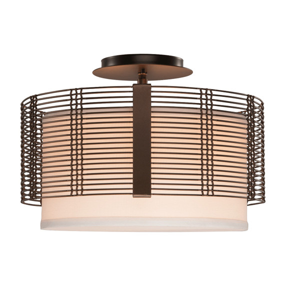Semi-Flush Mts. Drum Shade by Hammerton Studio ( 404 | CLB0020-14-NB-SH-E2 Downtown Mesh ) 