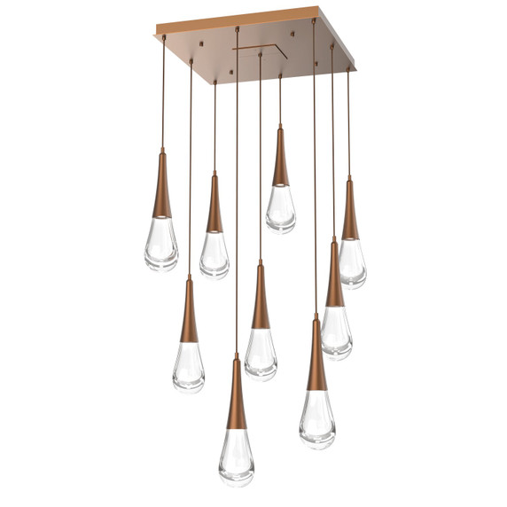 Mid. Chandeliers Multi-Port/Cascade by Hammerton Studio ( 404 | CHB0078-09-BB-C-C01-L1 Raindrop ) 