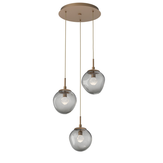 Mini Pendants 3 Light Cluster by Hammerton Studio ( 404 | CHB0066-03-NB-ZS-C01-L3 Aster ) 