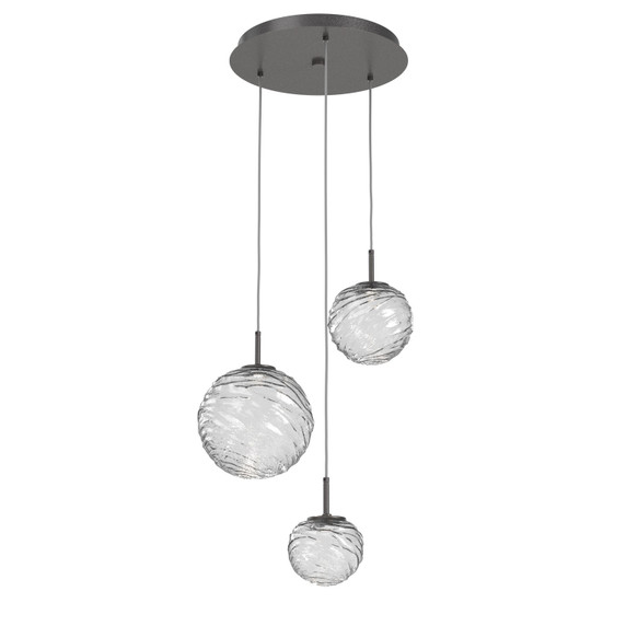 Mini Pendants 3 Light Cluster by Hammerton Studio ( 404 | CHB0092-03-GP-C-C01-L1 Gaia ) 