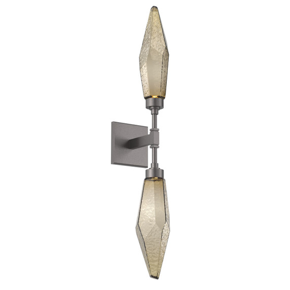 Sconces Double Glass by Hammerton Studio ( 404 | IDB0050-02-GP-CB-L1 Rock Crystal ) 
