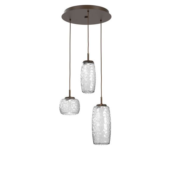 Mini Pendants 3 Light Cluster by Hammerton Studio ( 404 | CHB0091-03-FB-C-C01-L3 Vessel ) 