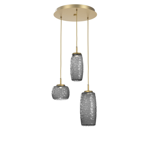 Mini Pendants 3 Light Cluster by Hammerton Studio ( 404 | CHB0091-03-GB-S-C01-L1 Vessel ) 