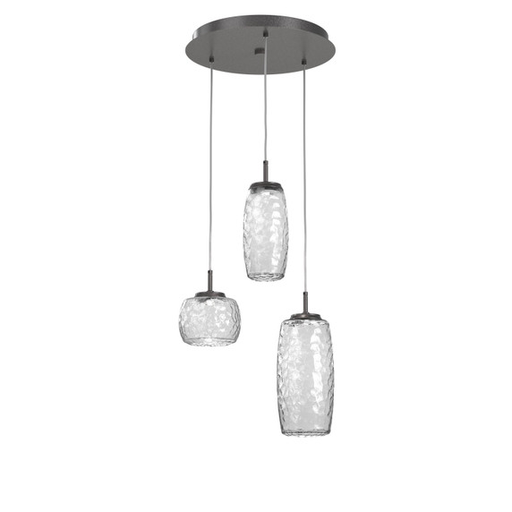 Mini Pendants 3 Light Cluster by Hammerton Studio ( 404 | CHB0091-03-GP-C-C01-L1 Vessel ) 