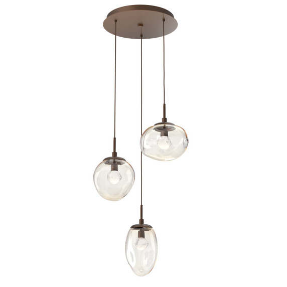 Mini Pendants 3 Light Cluster by Hammerton Studio ( 404 | CHB0069-03-BB-ZA-C01-L3 Cosmos ) 