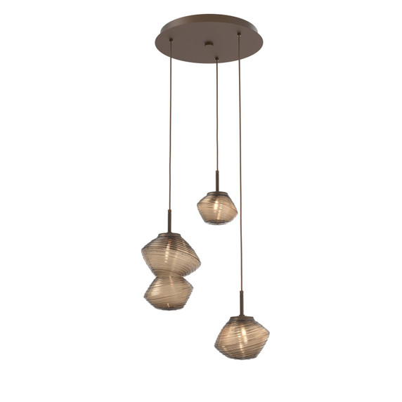 Mini Pendants 3 Light Cluster by Hammerton Studio ( 404 | CHB0089-03-FB-B-C01-L1 Mesa ) 