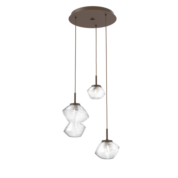 Mini Pendants 3 Light Cluster by Hammerton Studio ( 404 | CHB0089-03-FB-C-C01-L1 Mesa ) 
