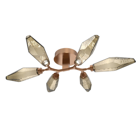 Semi-Flush Mts. Glass Down by Hammerton Studio ( 404 | CLB0050-01-NB-CB-L1 Rock Crystal ) 
