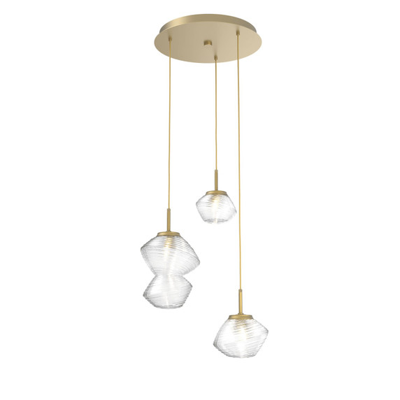 Mini Pendants 3 Light Cluster by Hammerton Studio ( 404 | CHB0089-03-GB-C-C01-L3 Mesa ) 