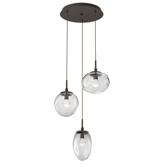 Mini Pendants 3 Light Cluster by Hammerton Studio ( 404 | CHB0069-03-FB-ZC-C01-L1 Cosmos ) 