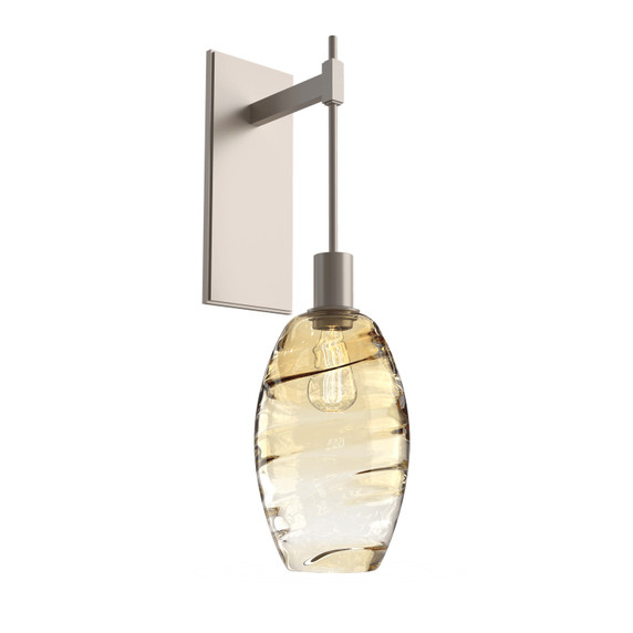 Sconces Single Glass by Hammerton Studio ( 404 | IDB0035-24-BS-OA-E2 Ellisse ) 