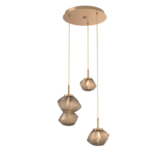Mini Pendants 3 Light Cluster by Hammerton Studio ( 404 | CHB0089-03-NB-B-C01-L1 Mesa ) 