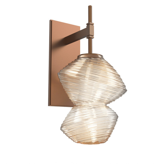 Sconces Single Glass by Hammerton Studio ( 404 | IDB0089-01-BB-A-L3 Mesa ) 