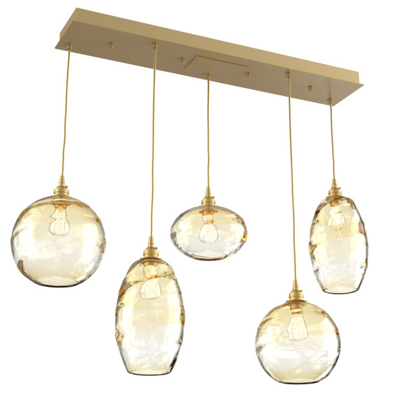 Linear/Island 4 Light + by Hammerton Studio ( 404 | PLB0048-05-GB-OA-C01-E2 Misto ) 