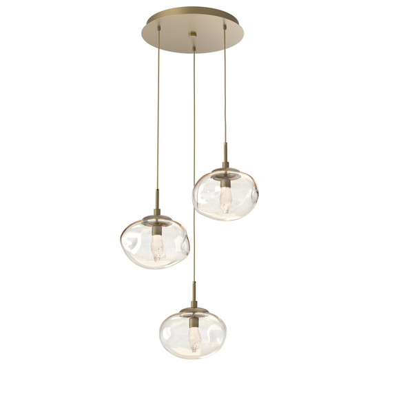 Mini Pendants 3 Light Cluster by Hammerton Studio ( 404 | CHB0068-03-GB-GA-C01-L3 Nebula ) 